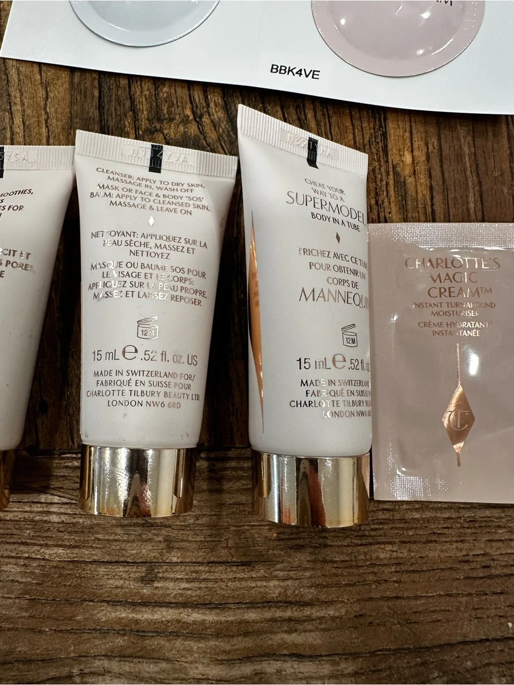 Charlotte Tilbury Mini Skincare & Makeup Set - Rose & Gold bunch of sample